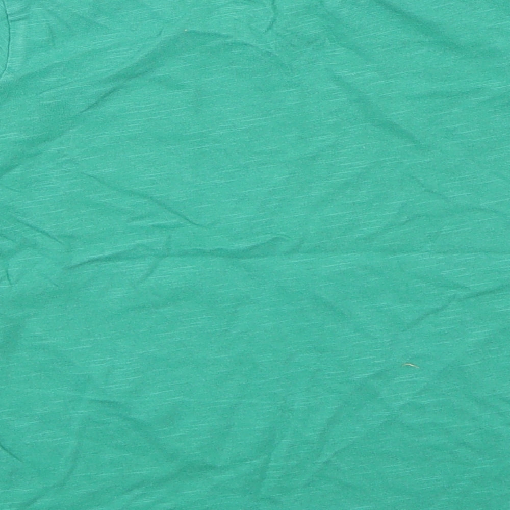 NEXT Boys Green  Cotton Basic T-Shirt Size 18-24 Months Round Neck Pullover