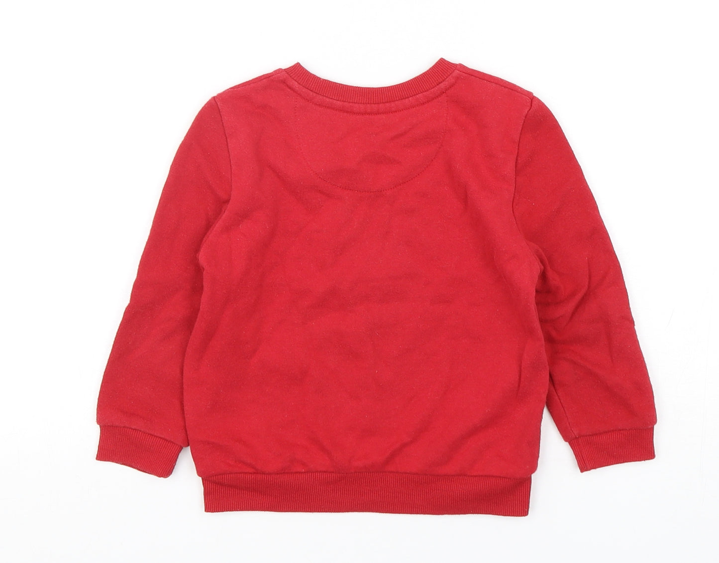 Primark Boys Red  Polyester Pullover Sweatshirt Size 3-4 Years  Pullover