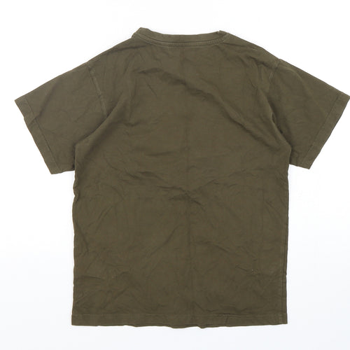 JHK Boys Green  Cotton Basic T-Shirt Size 10-11 Years Round Neck Pullover - Fortnite