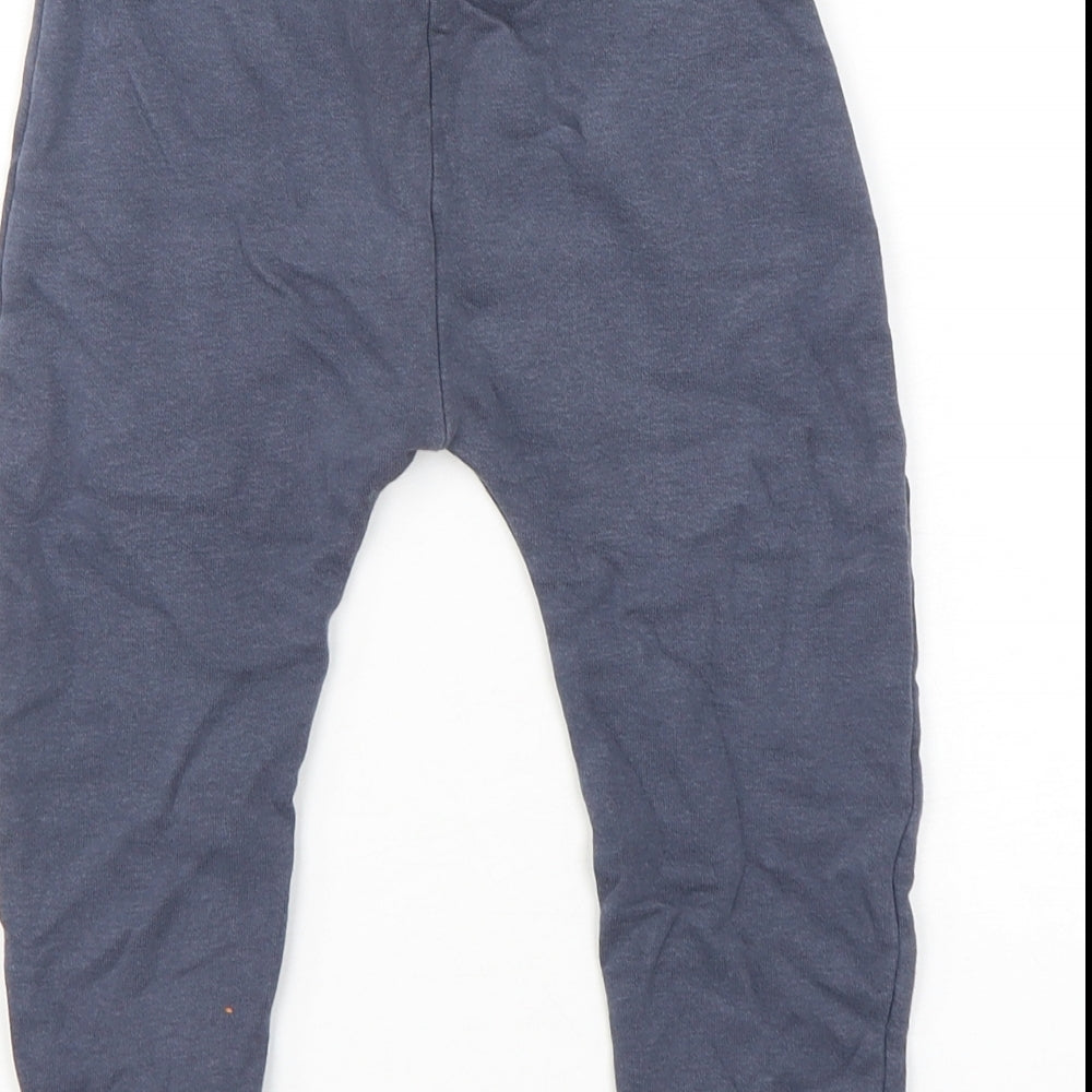 George Boys Blue  Cotton Sweatpants Trousers Size 2-3 Years  Regular Drawstring