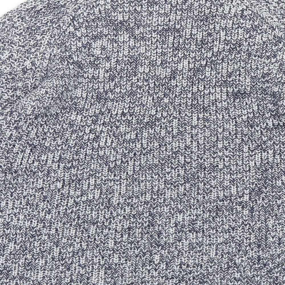 F&F Womens Blue High Neck  Acrylic Pullover Jumper Size 16