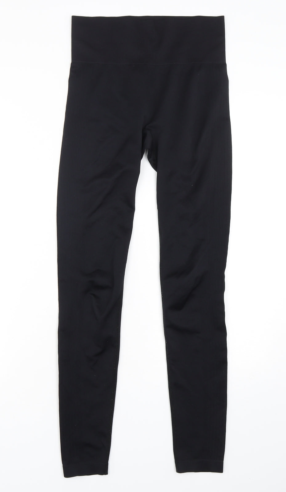 Workout Womens Black  Polyester Capri Leggings Size 10 L30 in Regular
