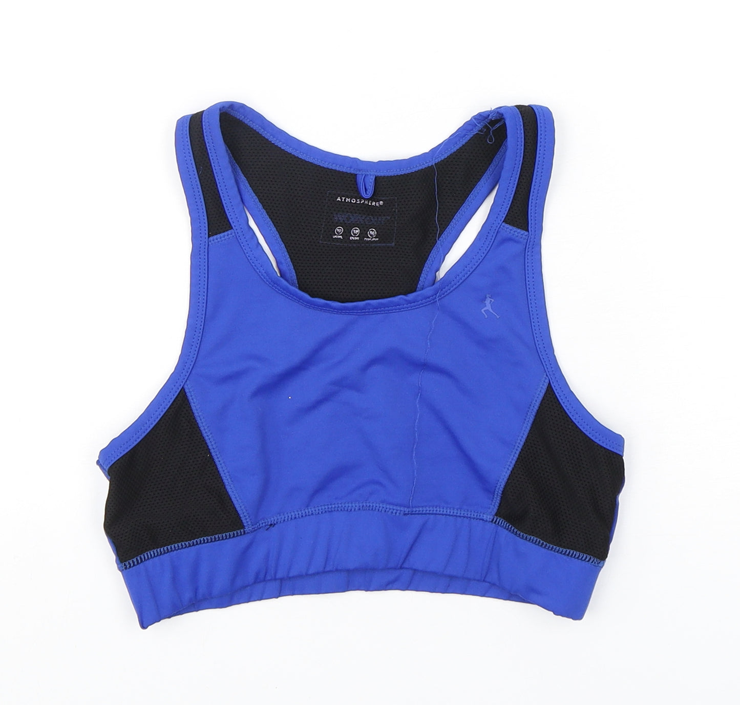 Atmosphere Womens Blue  Polyester Cropped Tank Size 10 Round Neck Pullover