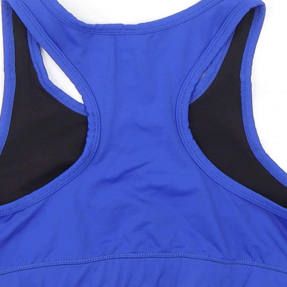 Atmosphere Womens Blue  Polyester Cropped Tank Size 10 Round Neck Pullover