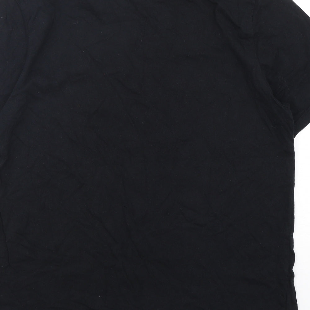Dunnes Stores Mens Black  Cotton  T-Shirt Size L Round Neck