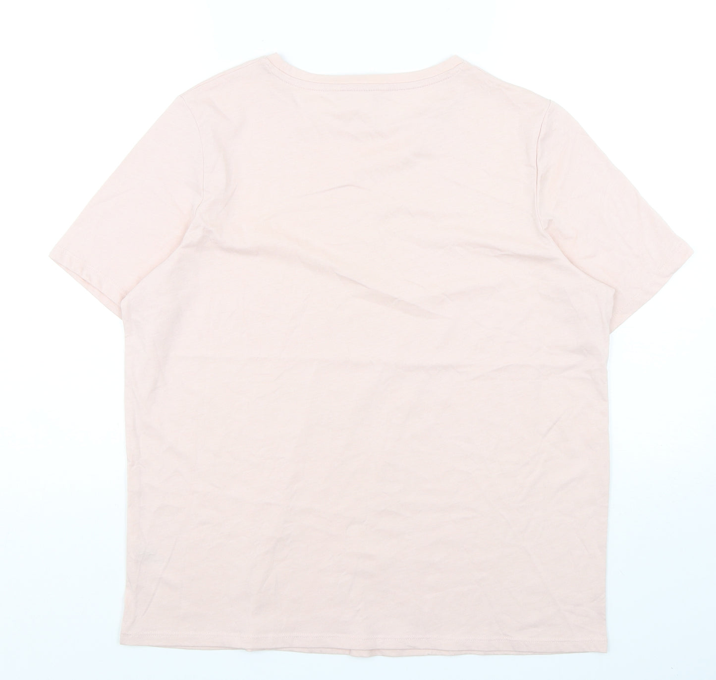 George Womens Pink  Cotton Basic T-Shirt Size 18 Round Neck
