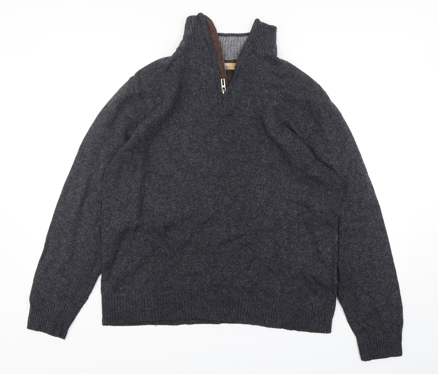 Marks and Spencer Mens Green  Wool Pullover Sweatshirt Size L