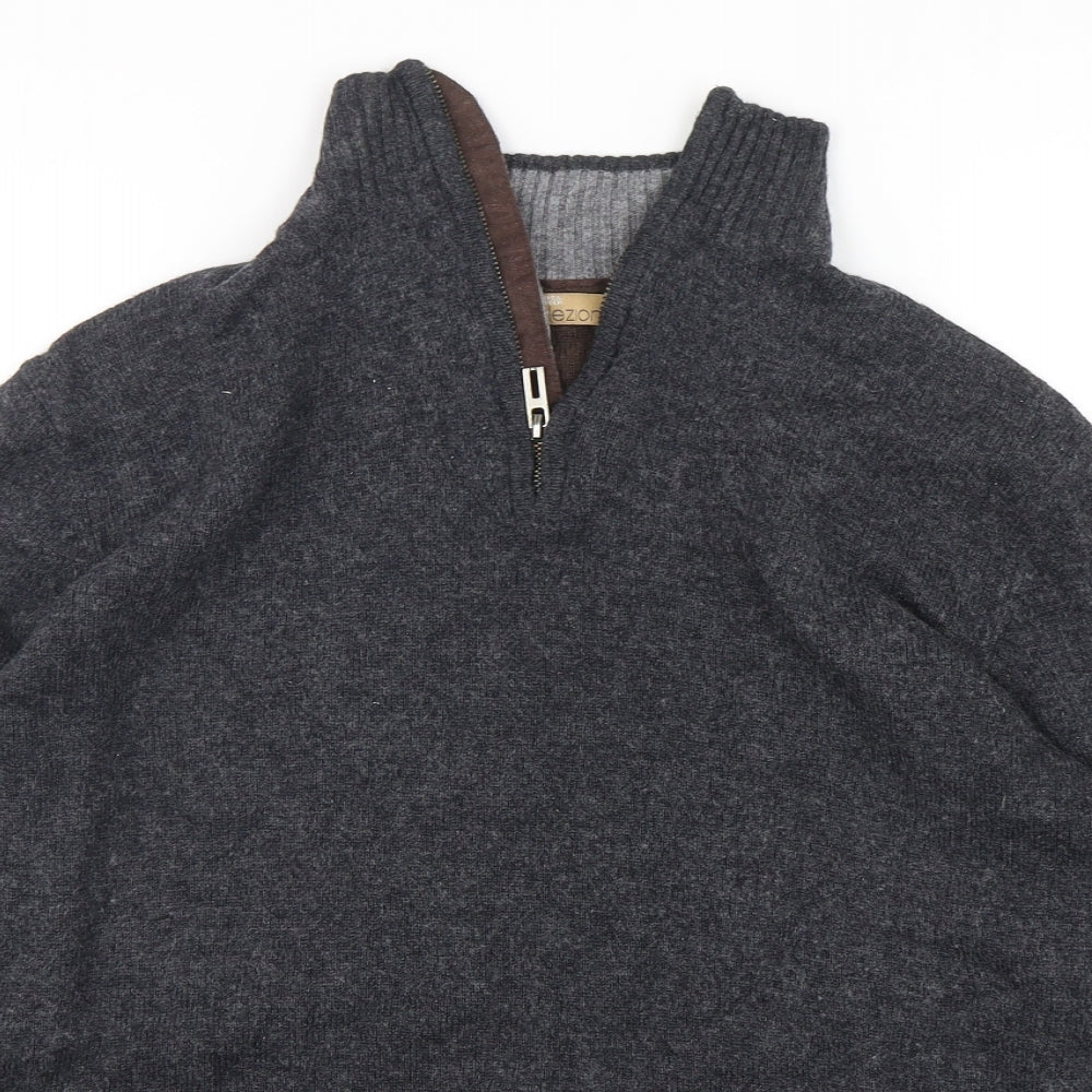 Marks and Spencer Mens Green  Wool Pullover Sweatshirt Size L
