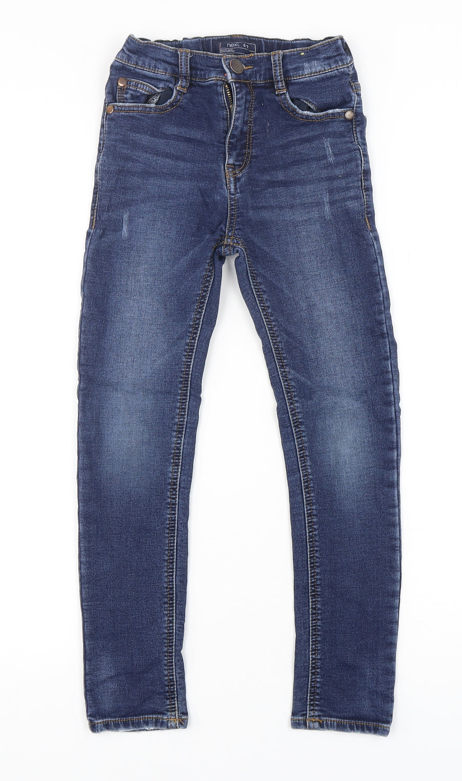 NEXT Boys Blue  Cotton Skinny Jeans Size 8 Years  Regular