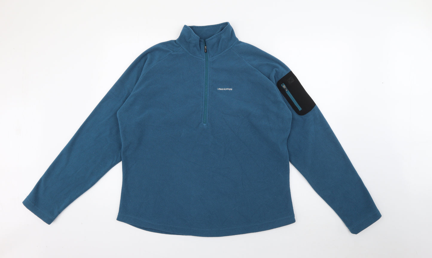 Craghoppers Womens Blue High Neck  Polyester Pullover Jumper Size 18