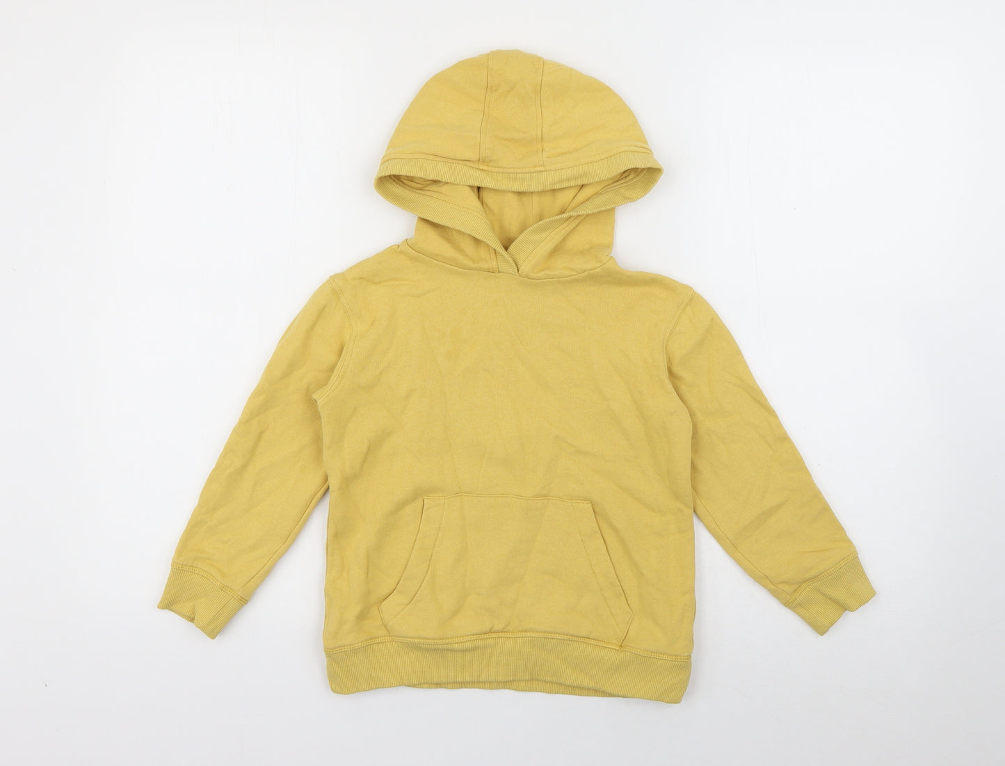 John Lewis Boys Yellow  Cotton Pullover Hoodie Size 6 Years
