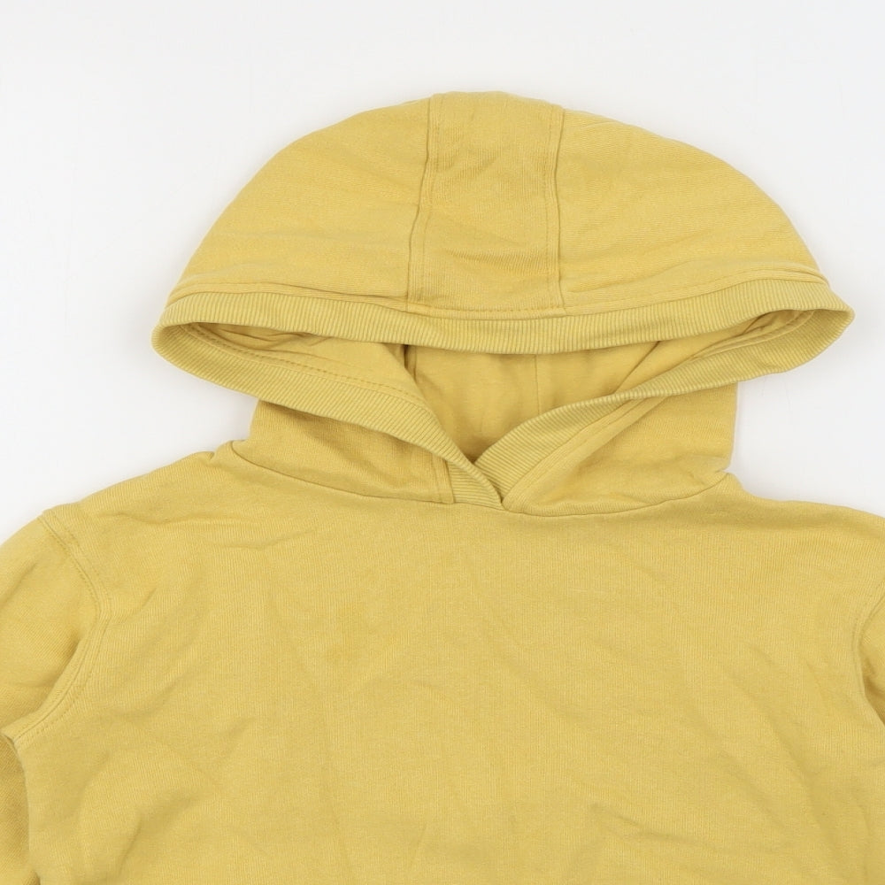 John Lewis Boys Yellow  Cotton Pullover Hoodie Size 6 Years