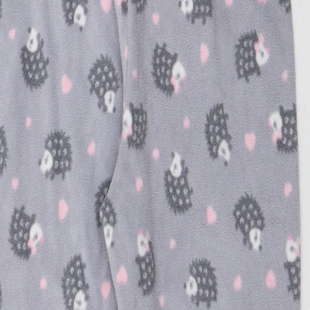 YD Girls Grey Animal Print Polyester Capri Pyjama Pants Size 6-7 Years   - Hedgehog