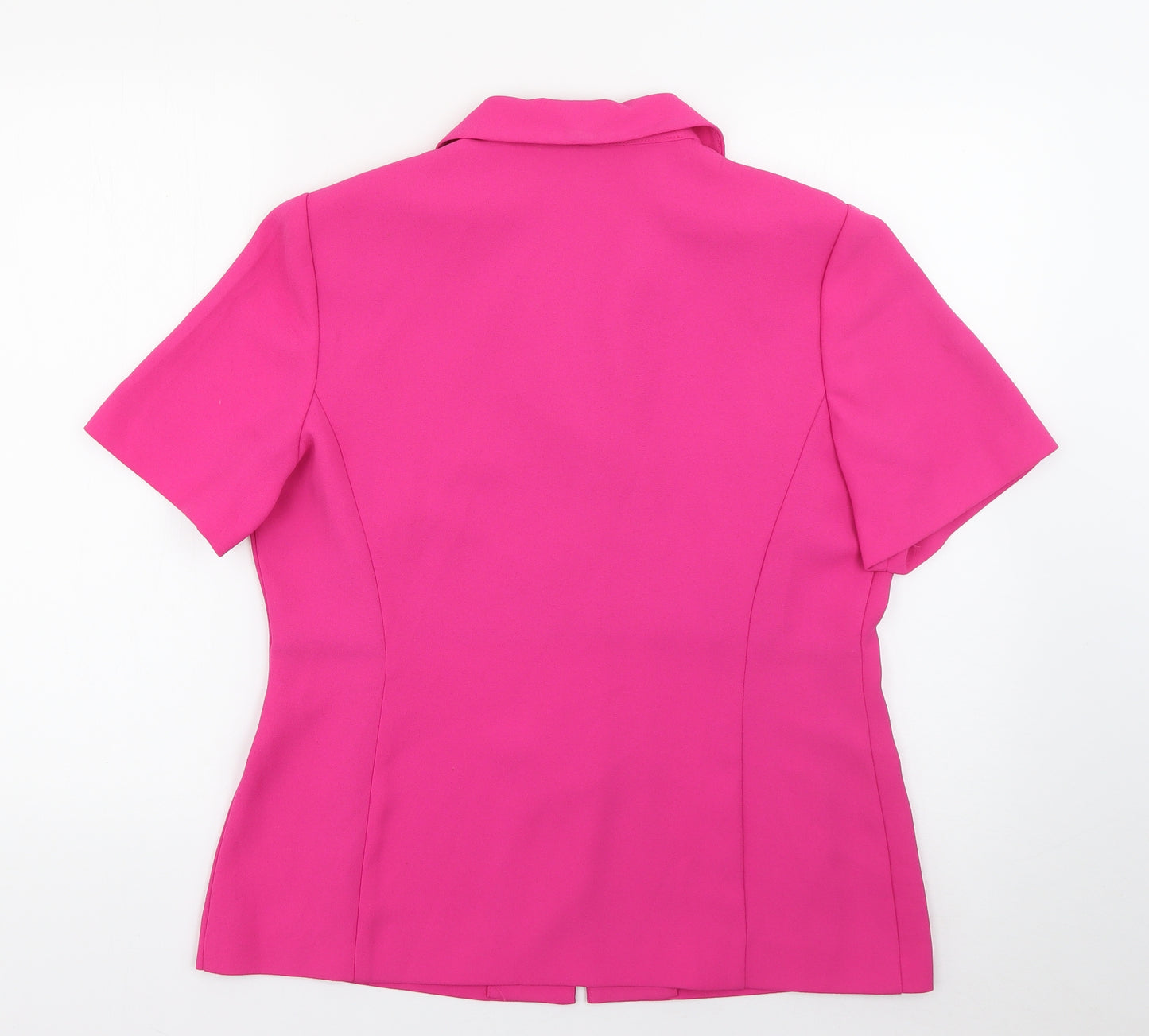 OPUS Womens Pink  Polyester Basic Button-Up Size 14 Collared