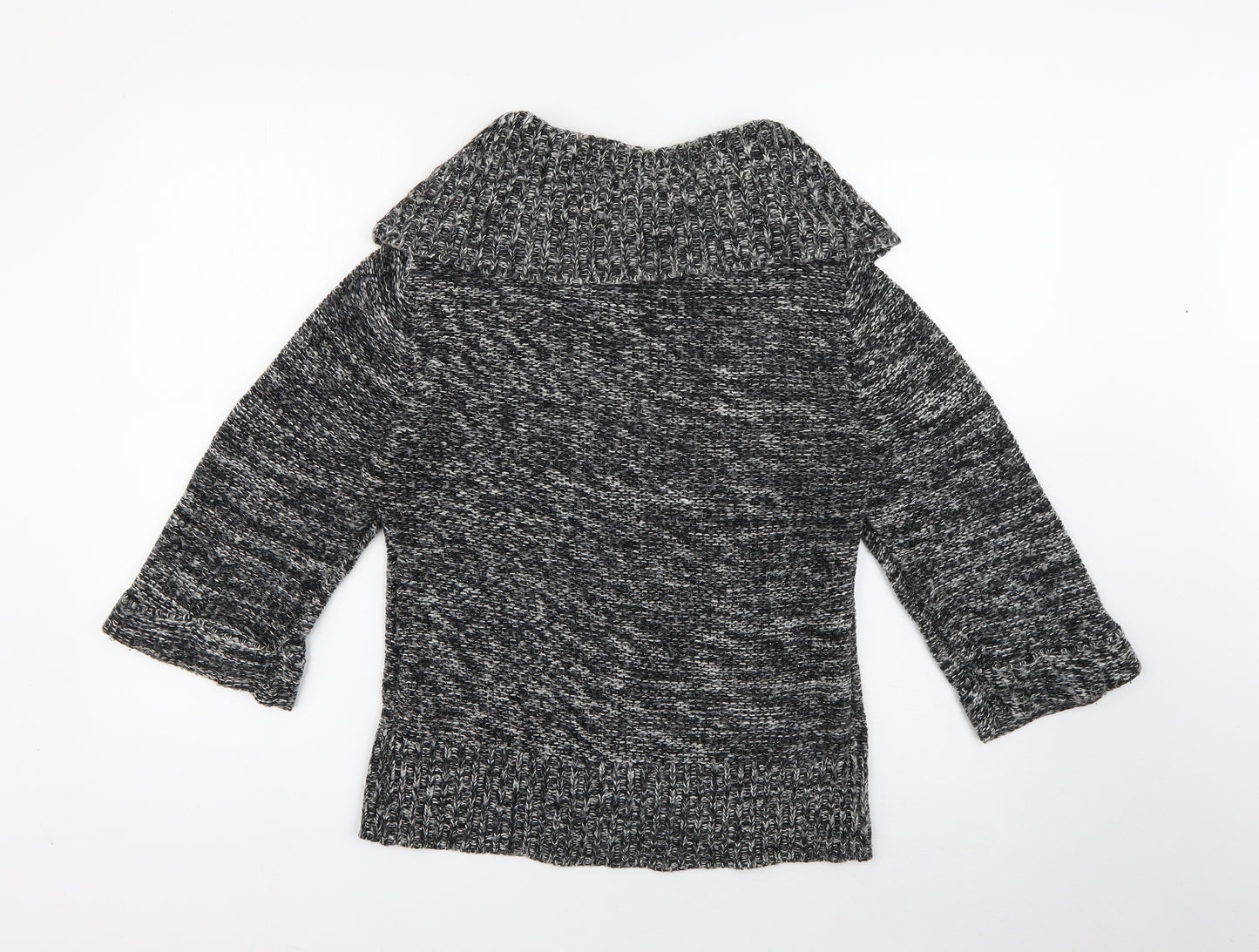 Evie Womens Grey Roll Neck  Acrylic Pullover Jumper Size 10