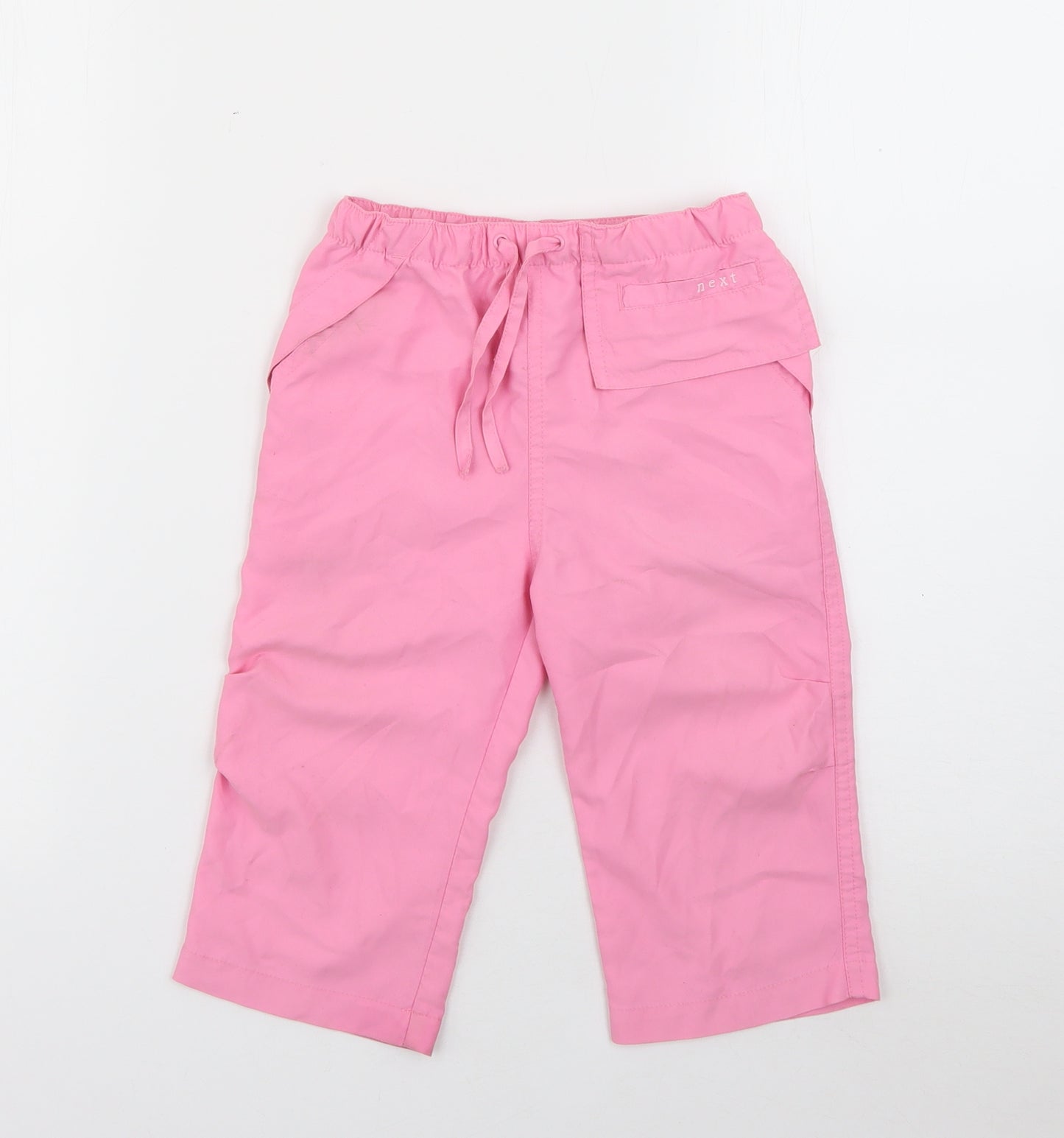 NEXT Girls Pink  Polyester Cargo Trousers Size 12-18 Months