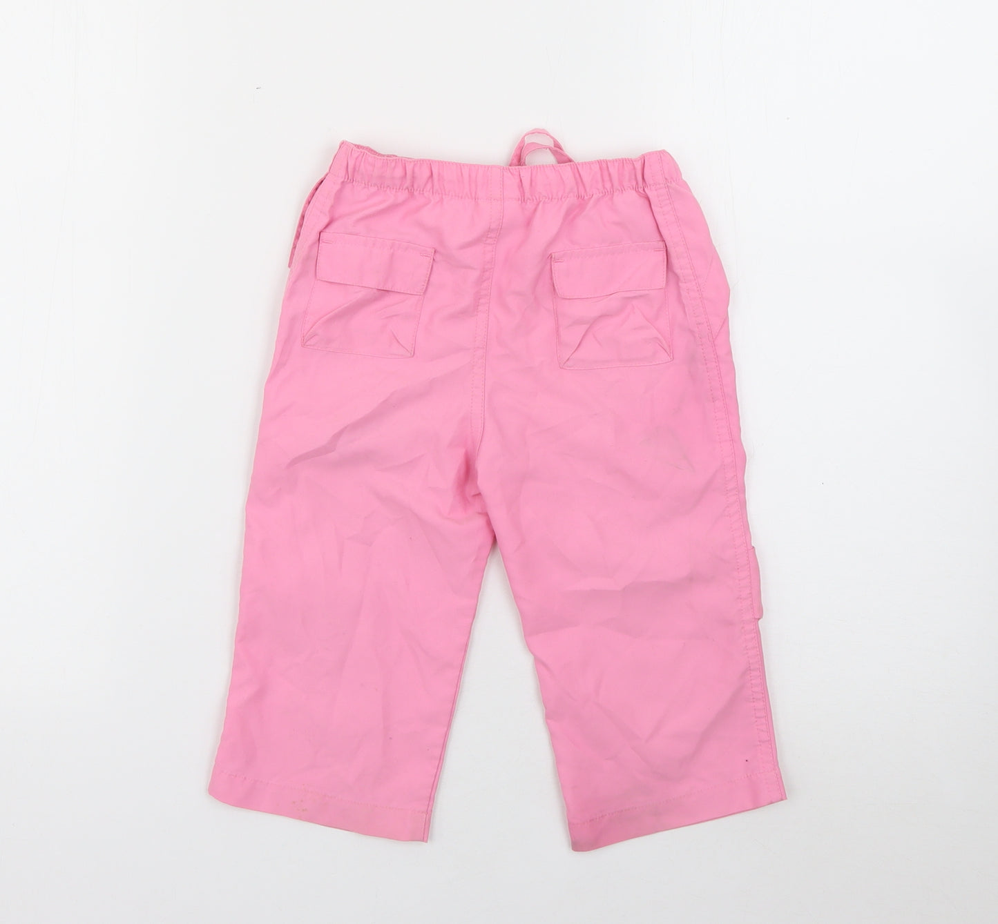 NEXT Girls Pink  Polyester Cargo Trousers Size 12-18 Months