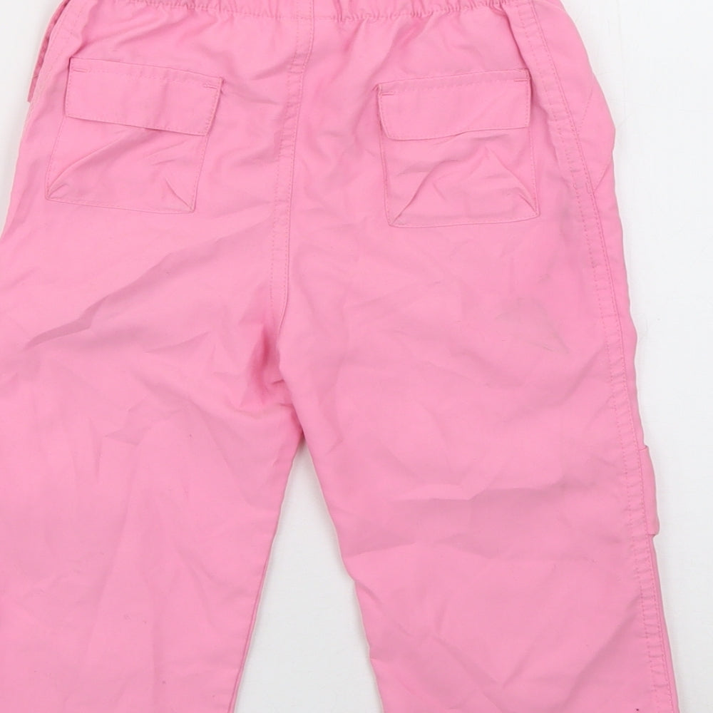NEXT Girls Pink  Polyester Cargo Trousers Size 12-18 Months