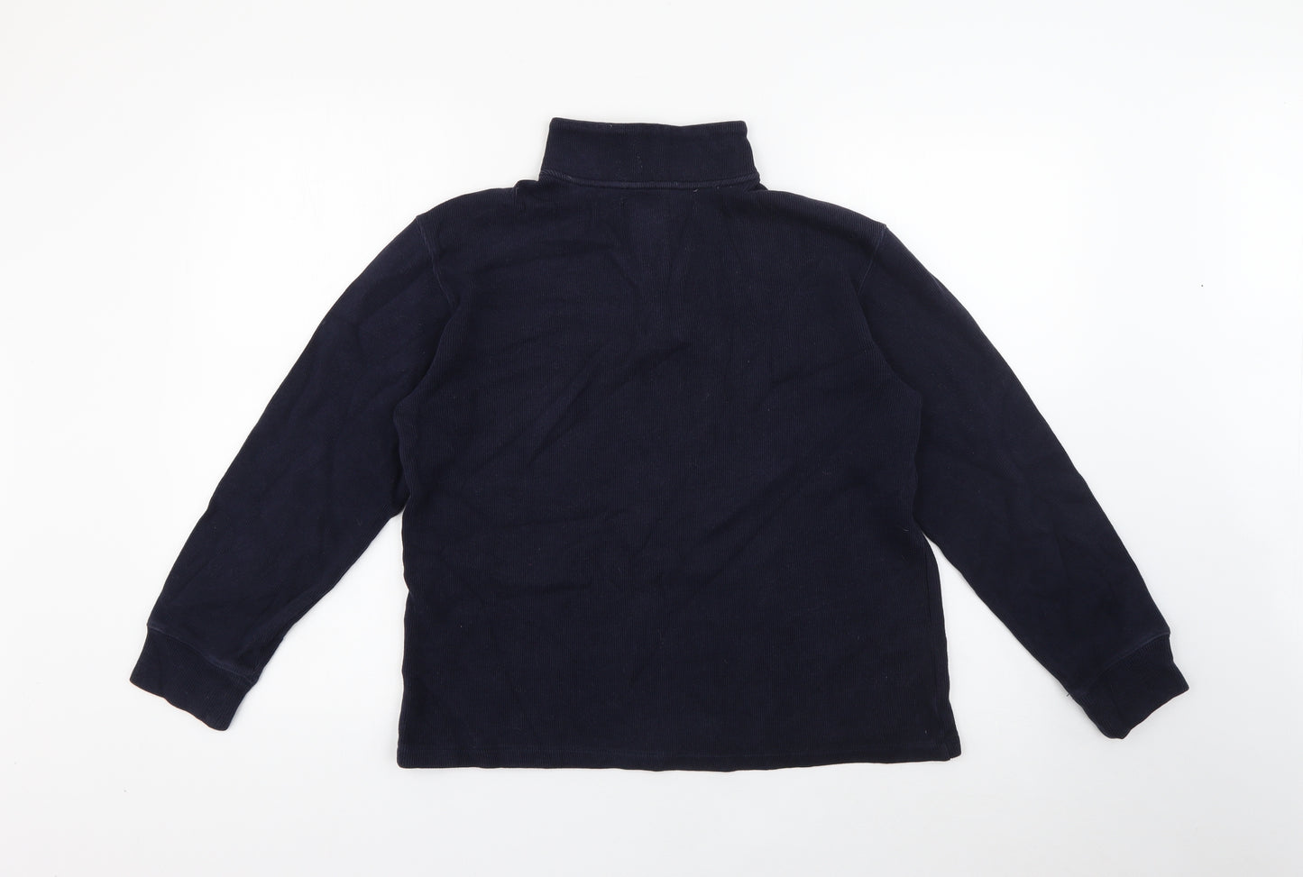 Polo Ralph Lauren Womens Blue High Neck  Cotton Pullover Jumper Size M