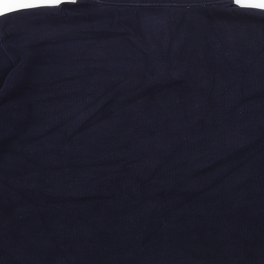 Polo Ralph Lauren Womens Blue High Neck  Cotton Pullover Jumper Size M