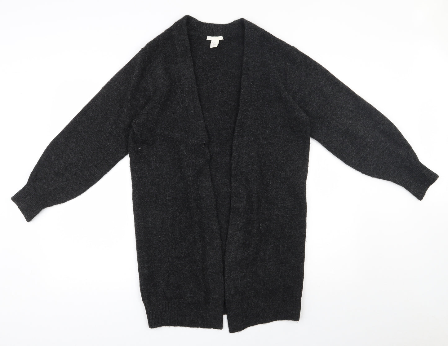 H&M Womens Grey V-Neck  Acrylic Cardigan Jumper Size XS