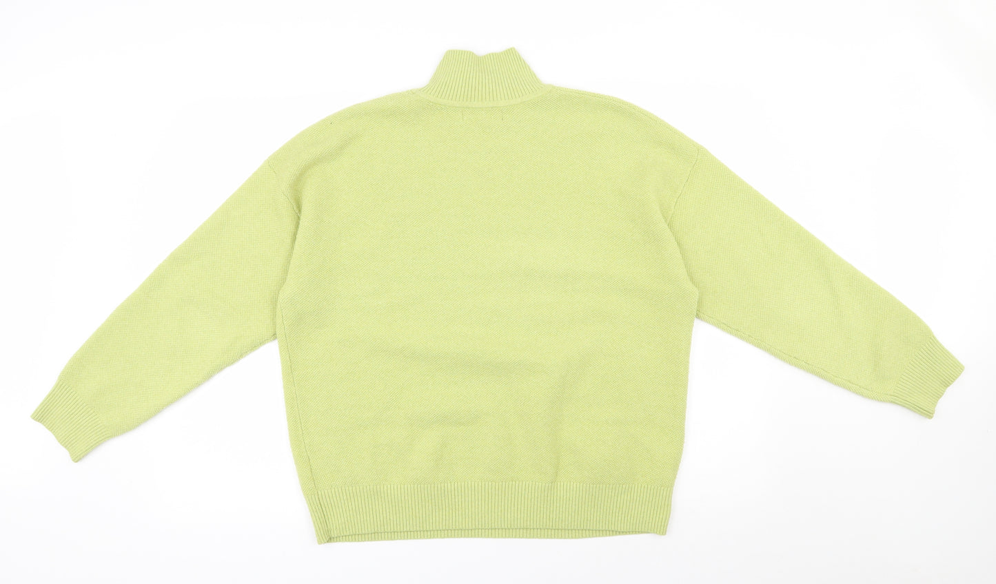 Marks and Spencer Womens Green High Neck  Polyester Pullover Jumper Size M