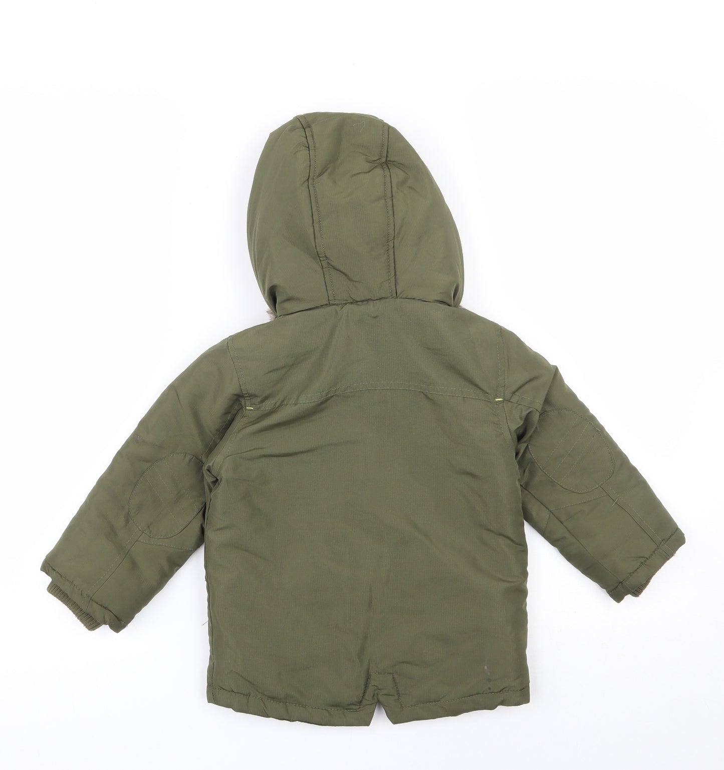 Matalan Boys Green   Parka Coat Size 18-24 Months   Zip
