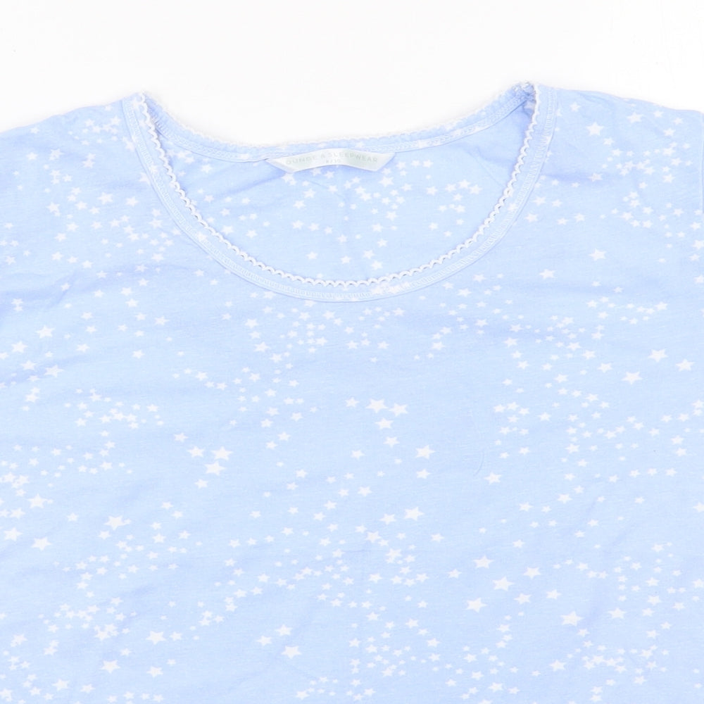 Bonmarché Womens Blue  100% Cotton Top Pyjama Top Size 8   - Star pattern