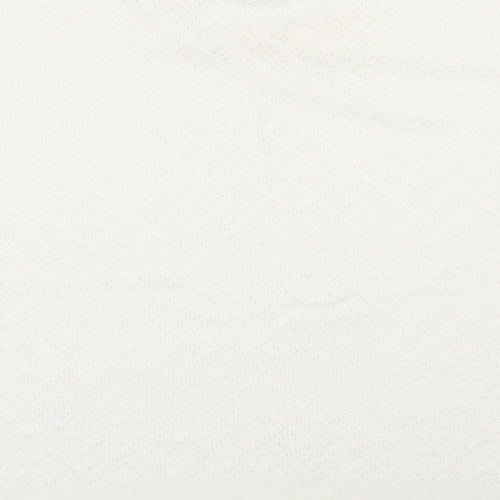 Janique Womens Ivory Round Neck  Polyester Pullover Jumper Size 14