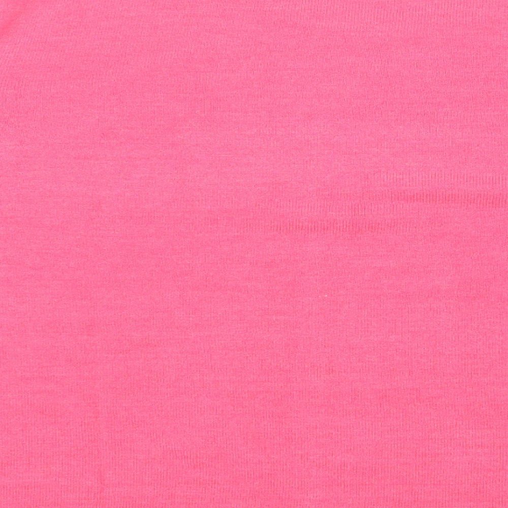 Marks and Spencer Womens Pink Round Neck  Acrylic Pullover Jumper Size 22