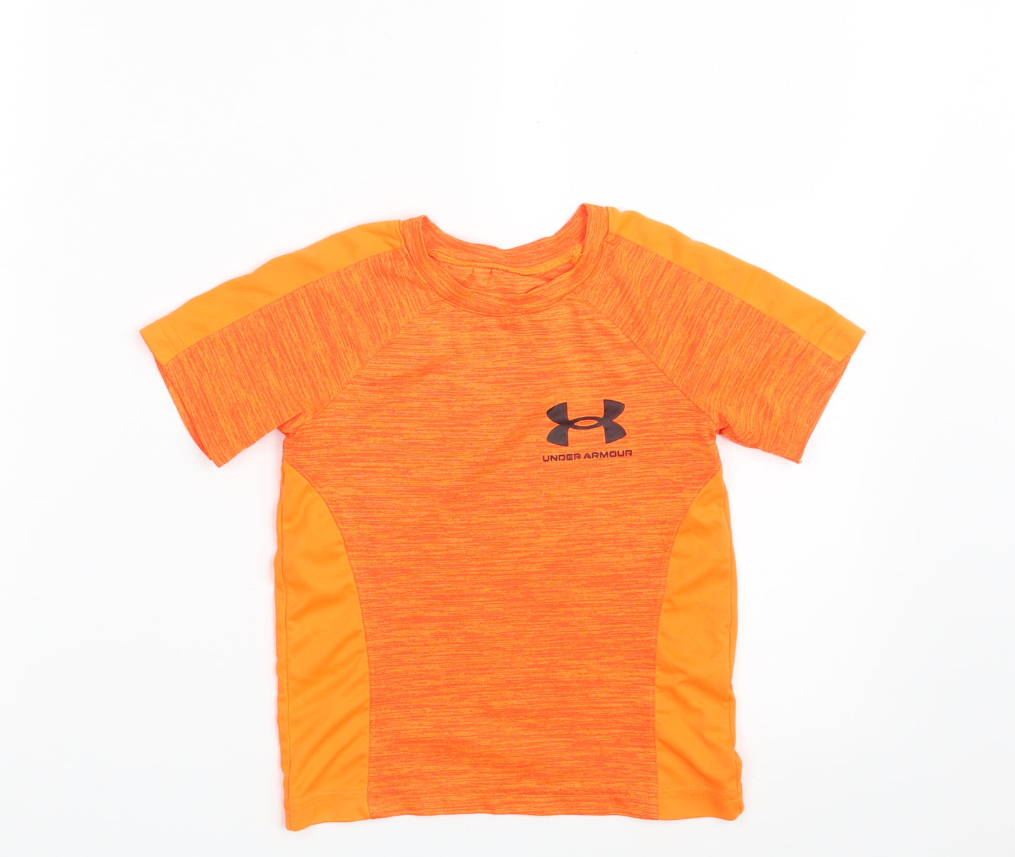 Under armour Boys Orange  100% Polyester Basic T-Shirt Size 3-4 Years Crew Neck