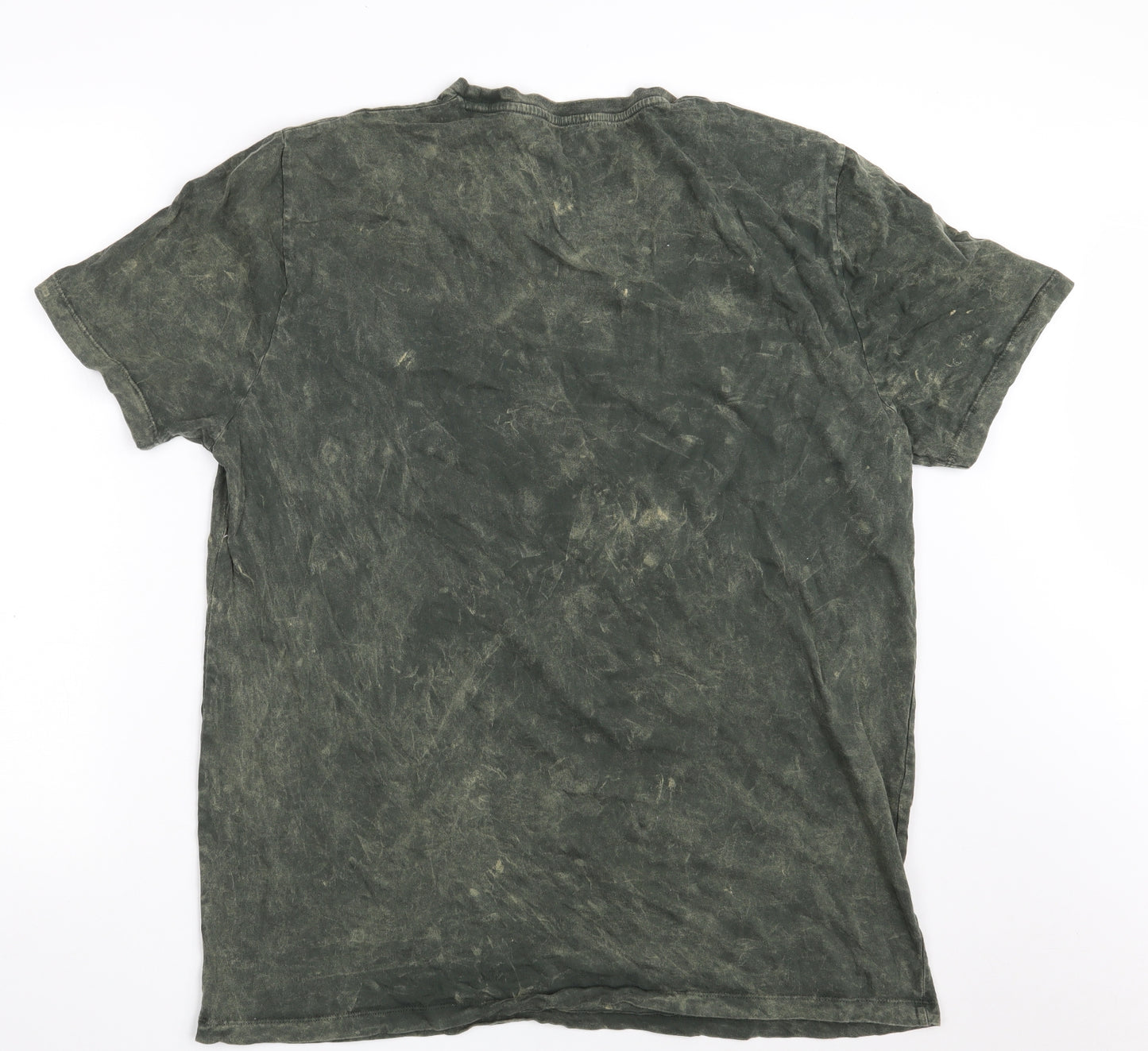 Pep&Co Mens Green  Cotton  T-Shirt Size XL Crew Neck  - NO REST FOR THE WICKED