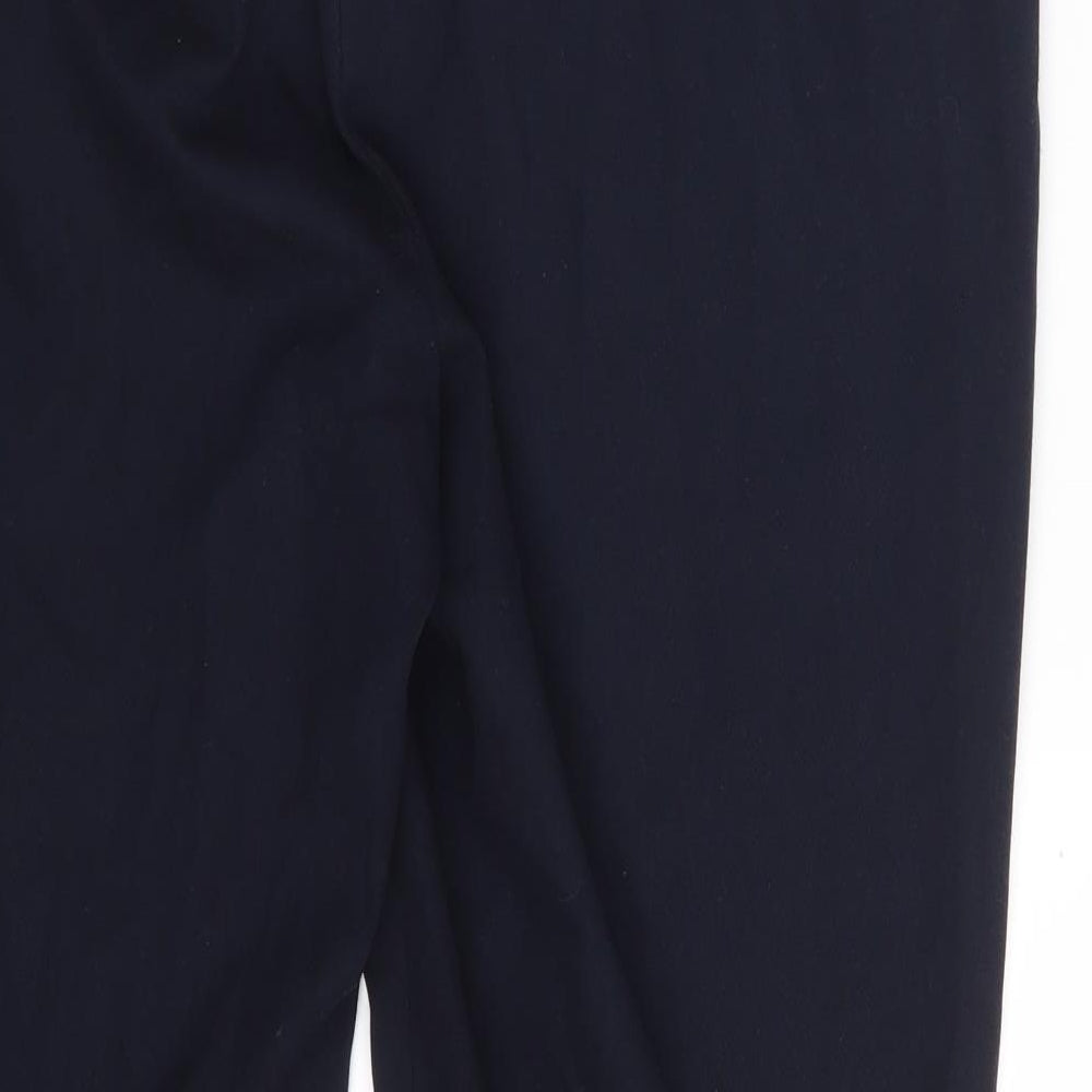 NEXT Womens Blue  Polyester Cropped Trousers Size 14 L27 in Regular Zip