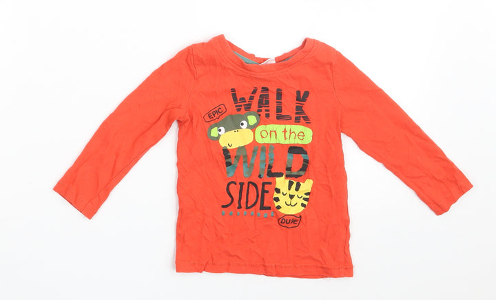 So Cute Baby Red 100% Cotton Basic T-Shirt Size 9-12 Months Crew Neck - WALK ON THE WILD SIDE