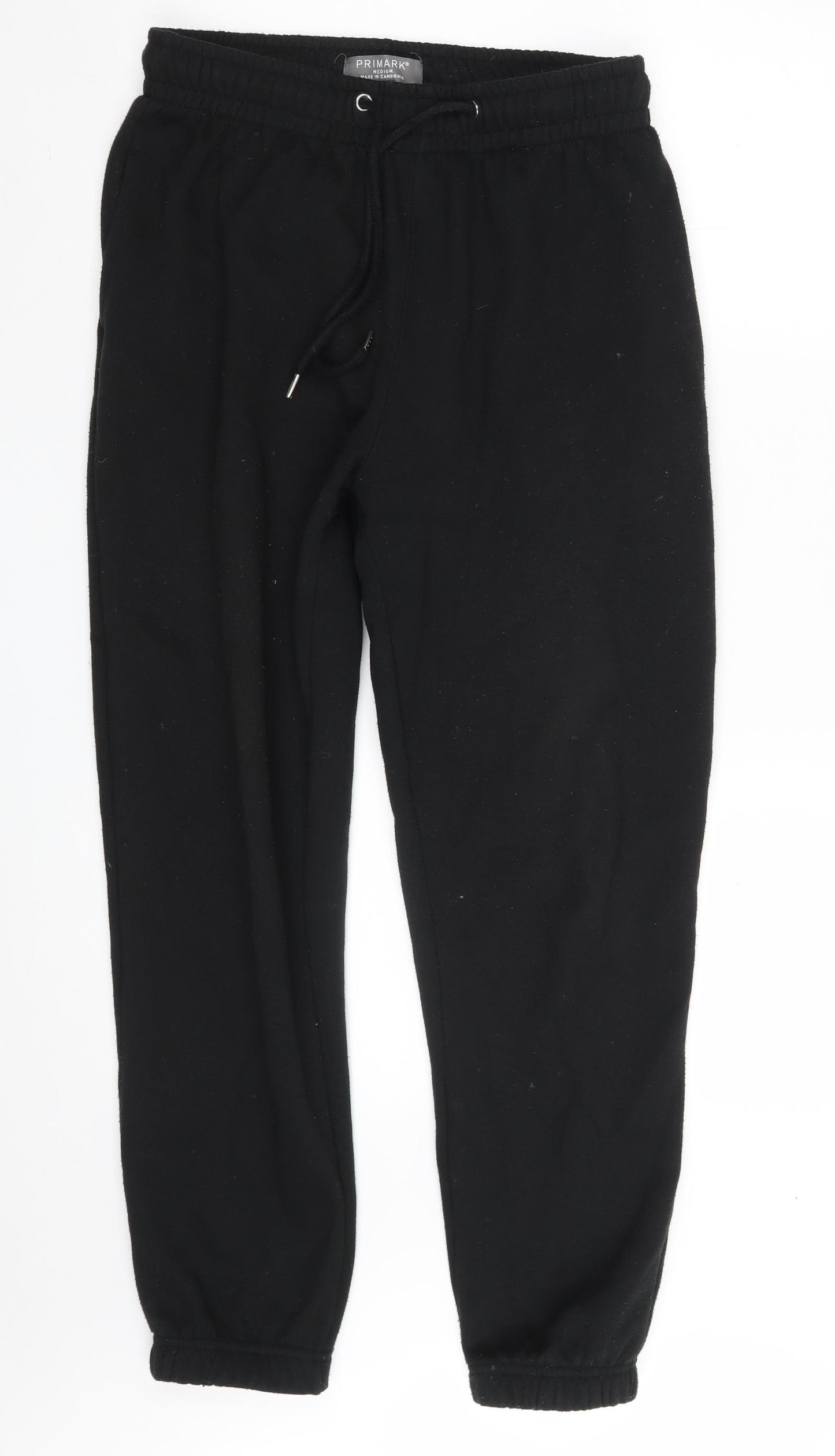 Primark Womens Black  Polyester Jogger Trousers Size M L27 in Regular