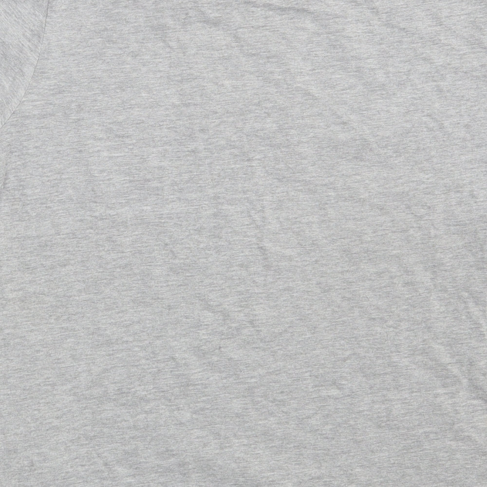Primark Womens Grey  Cotton Basic T-Shirt Size 6 Round Neck - Size 6-8