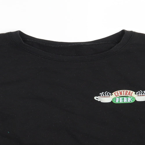 New Look Girls Black  Cotton Pullover Sweatshirt Size 12-13 Years   - Central Perk