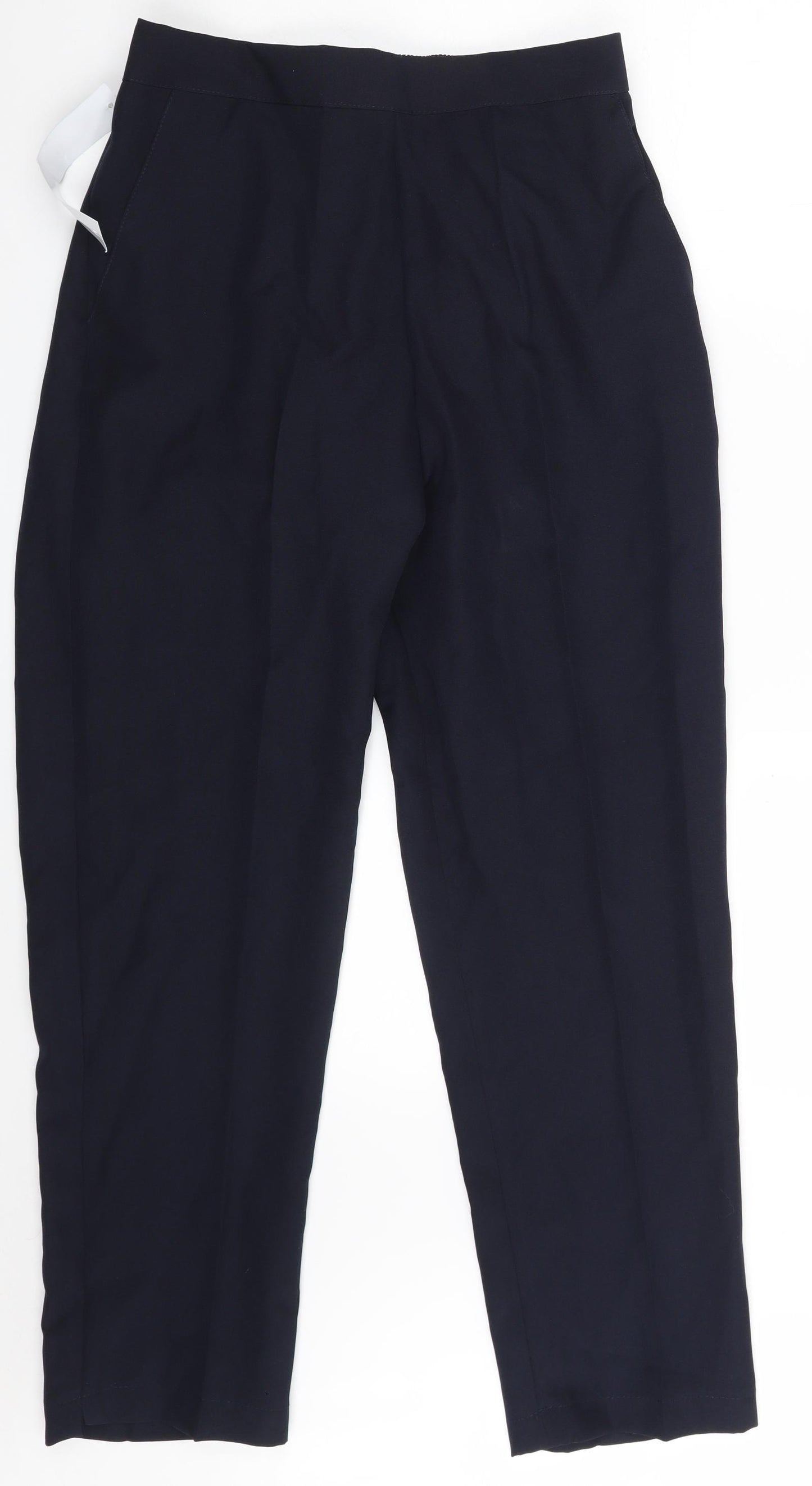 Preworn Womens Blue  Polyester Chino Trousers Size 14 L29 in Regular
