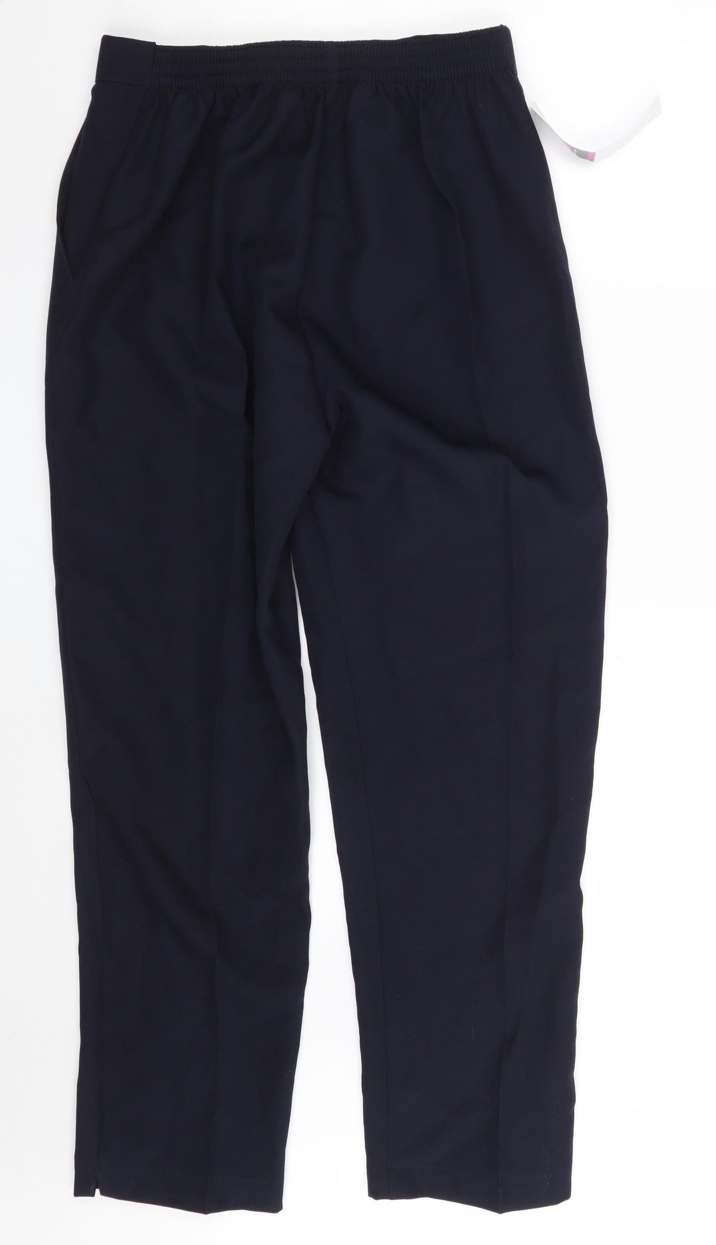 Preworn Womens Blue  Polyester Chino Trousers Size 14 L29 in Regular
