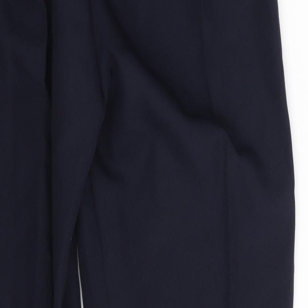 Preworn Womens Blue  Polyester Chino Trousers Size 14 L29 in Regular
