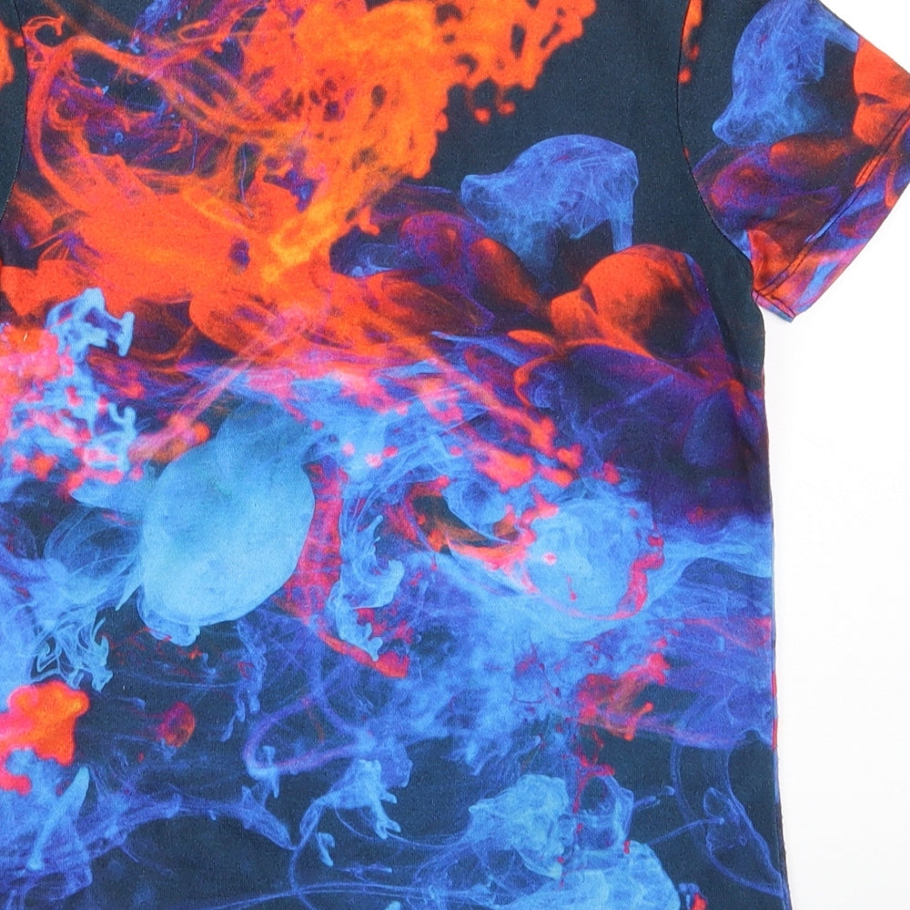 George Boys Multicoloured Batik 100% Polyester Pullover T-Shirt Size 5-6 Years Round Neck  - NERF NATION