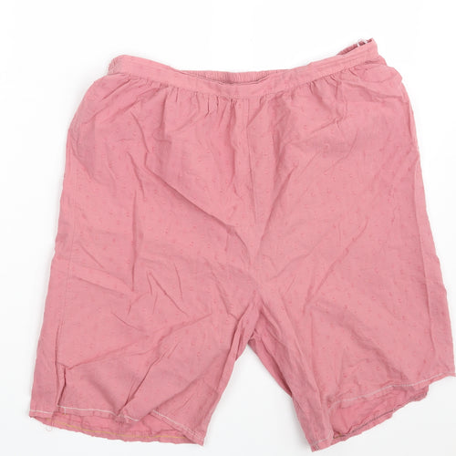 NEXT Womens Pink Polka Dot 100% Cotton Sweat Shorts Size 8 L8 in Regular  - Loungewear
