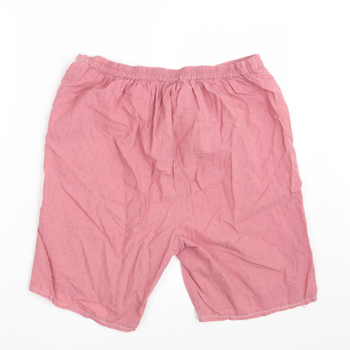 NEXT Womens Pink Polka Dot 100% Cotton Sweat Shorts Size 8 L8 in Regular  - Loungewear