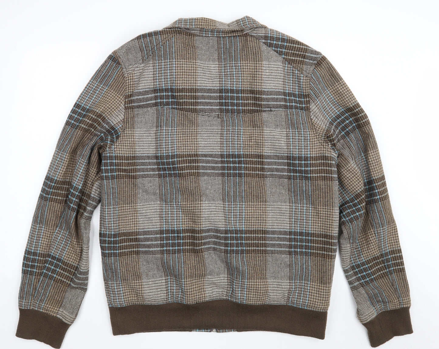 Fenchurch Mens Brown Plaid  Jacket Coat Size XL  Zip