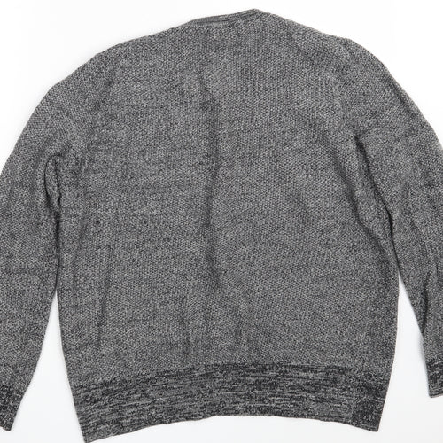 Linea Womens Grey Scoop Neck  Acrylic Pullover Jumper Size XL