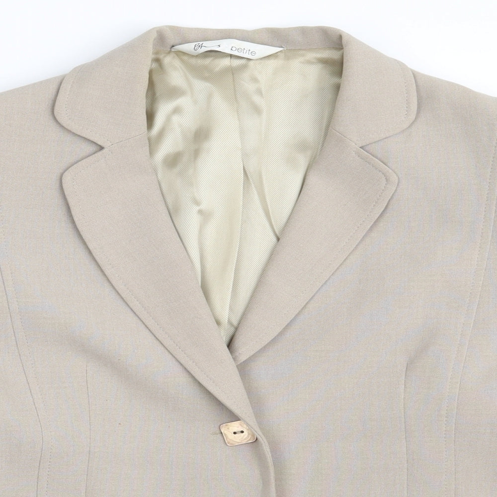 BHS Womens Beige   Jacket Coat Size 14  Button