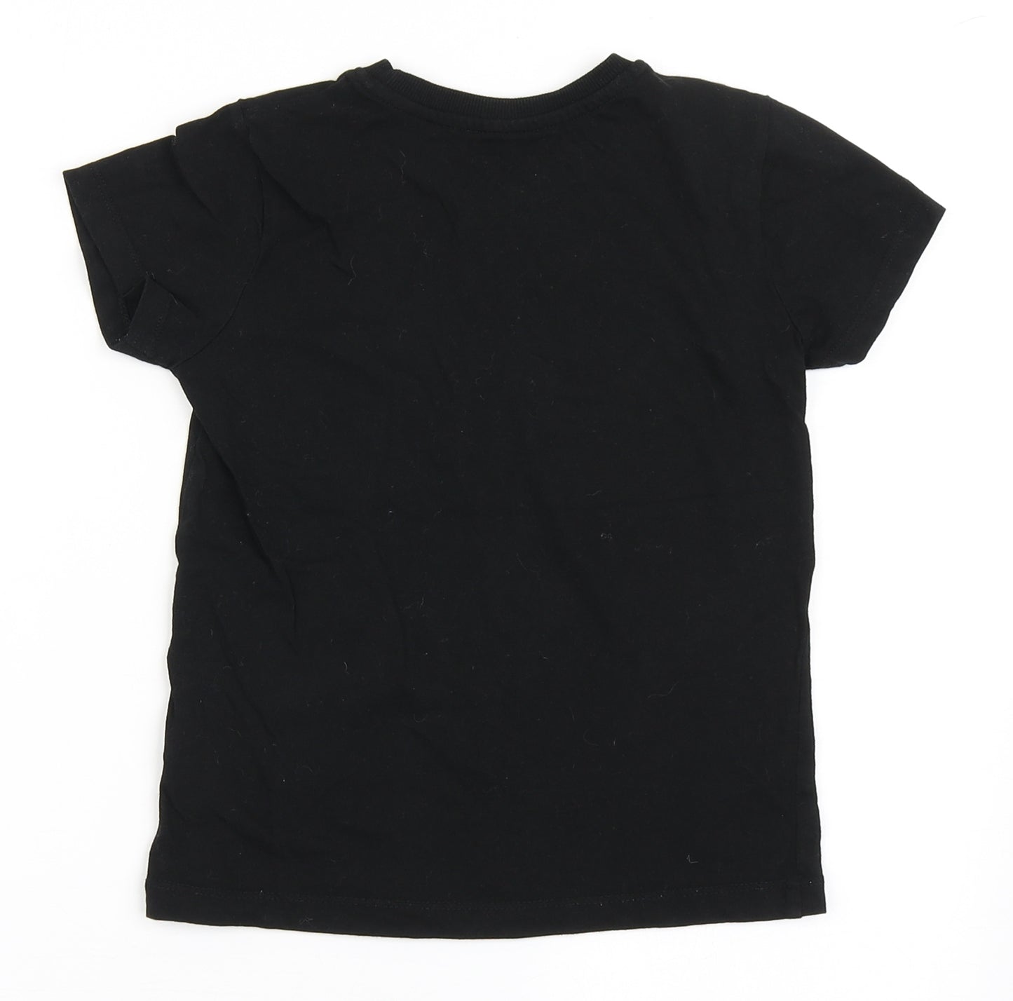 Matalan Boys Black  100% Cotton Basic T-Shirt Size 6 Years Round Neck Pullover - Skate Life
