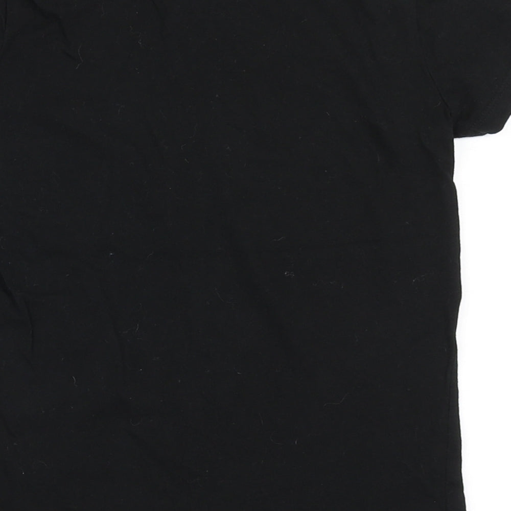 Matalan Boys Black  100% Cotton Basic T-Shirt Size 6 Years Round Neck Pullover - Skate Life