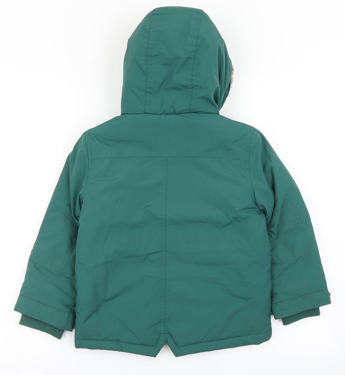 Marks and Spencer Boys Green   Parka Coat Size 4-5 Years  Zip