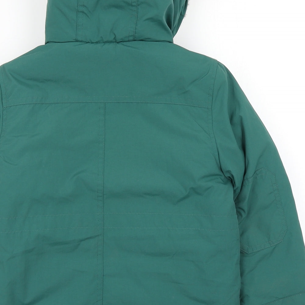 Marks and Spencer Boys Green   Parka Coat Size 4-5 Years  Zip